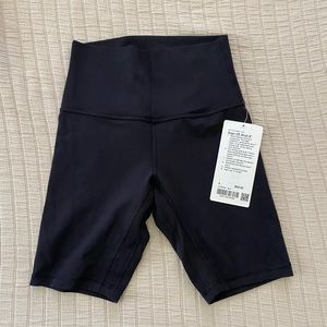 Black lululemon biker shorts size 4